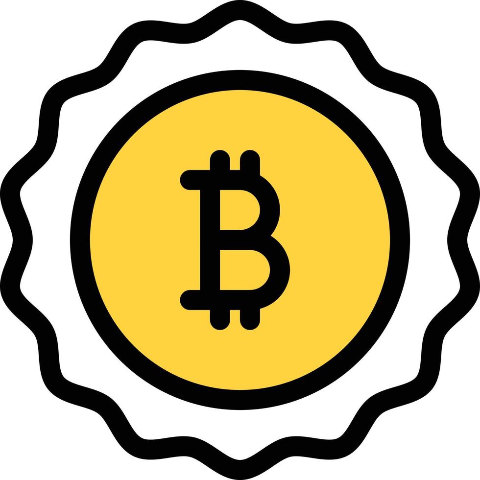 bitcoin-vektorillustration auf einem hintergrund. hochwertige symbole. Vektorsymbole für Konzept und Grafikdesign. vektor