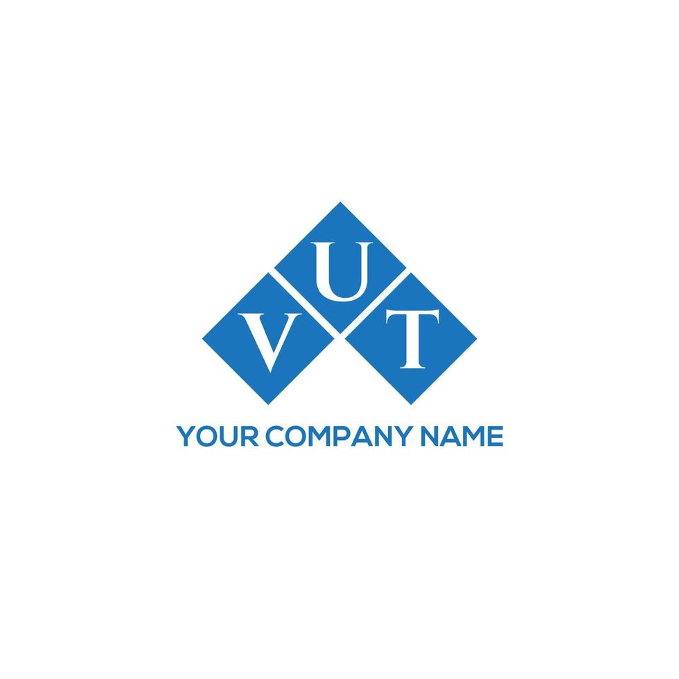 VUT-Brief-Logo-Design auf weißem Hintergrund. vut kreative Initialen schreiben Logo-Konzept. vut Briefgestaltung. vektor