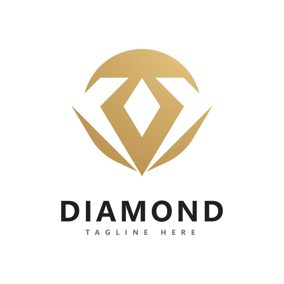 Diamant-Logo-Vektor-Design-Vorlage vektor