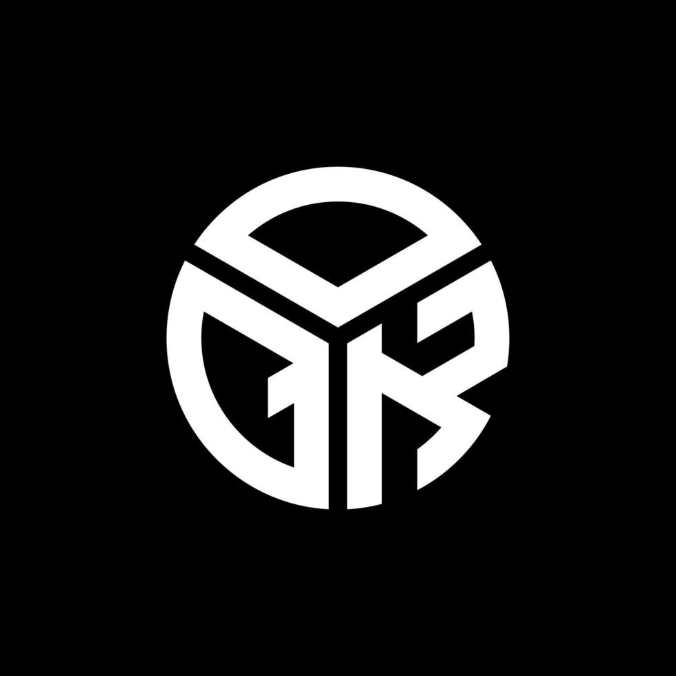 oqk-Buchstaben-Logo-Design auf schwarzem Hintergrund. oqk kreative Initialen schreiben Logo-Konzept. oqk Briefgestaltung. vektor