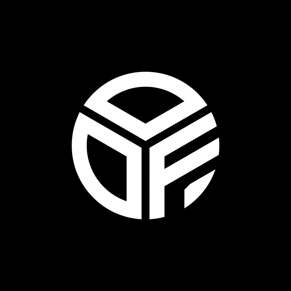 Oof-Brief-Logo-Design auf schwarzem Hintergrund. uff kreative Initialen schreiben Logo-Konzept. uff Briefgestaltung. vektor