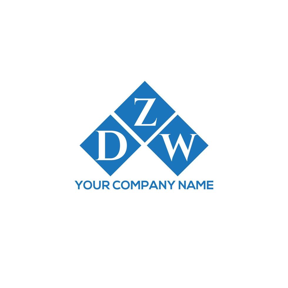 dzw-Brief-Logo-Design auf weißem Hintergrund. dzw kreative Initialen schreiben Logo-Konzept. dzw Briefgestaltung. vektor