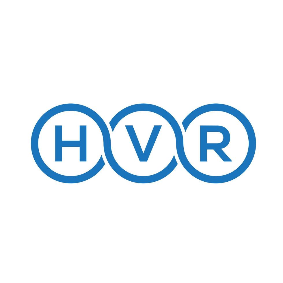 hvr-Brief-Logo-Design auf weißem Hintergrund. hvr kreative Initialen schreiben Logo-Konzept. hvr Briefgestaltung. vektor