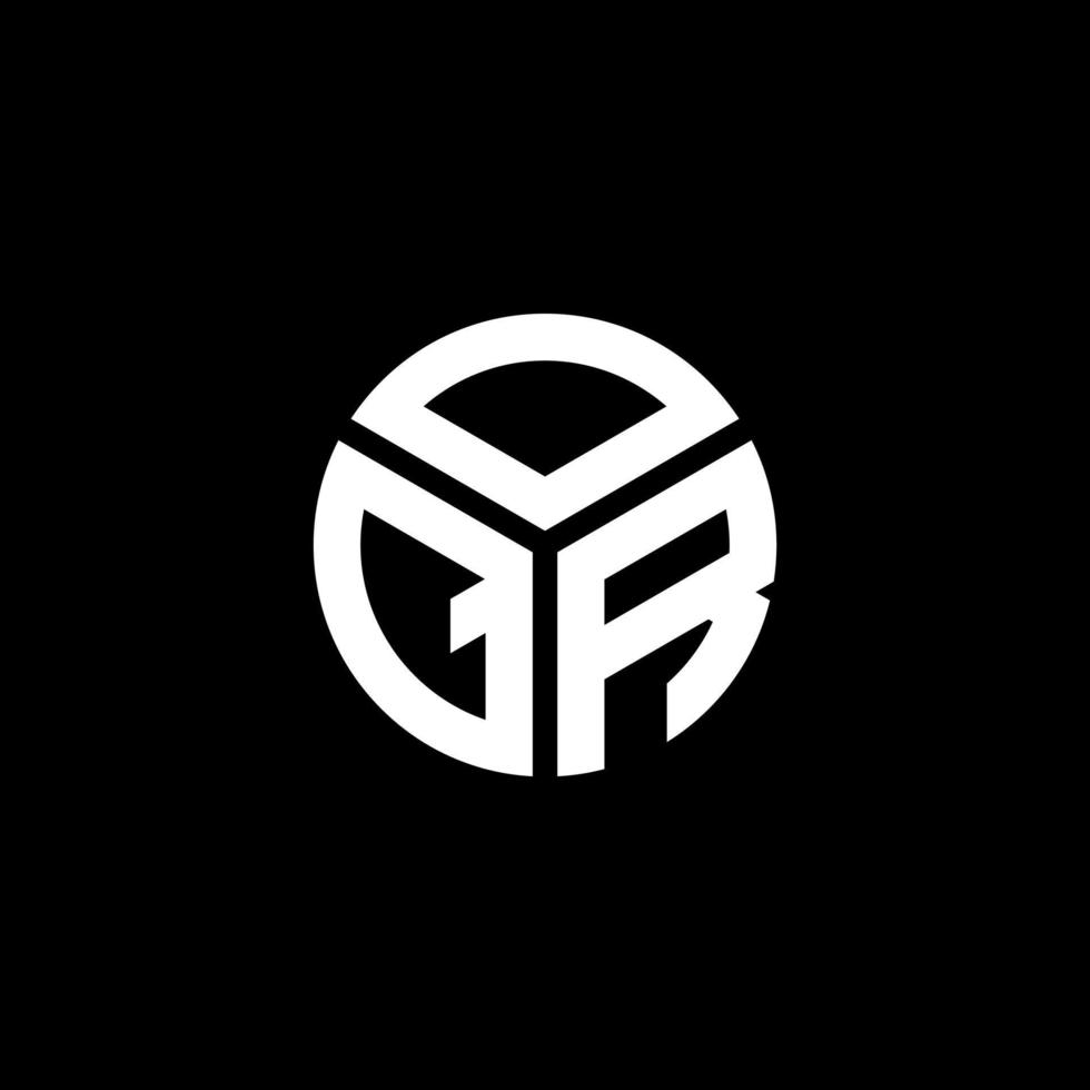 oqr-Buchstaben-Logo-Design auf schwarzem Hintergrund. oqr kreative Initialen schreiben Logo-Konzept. oqr Briefgestaltung. vektor