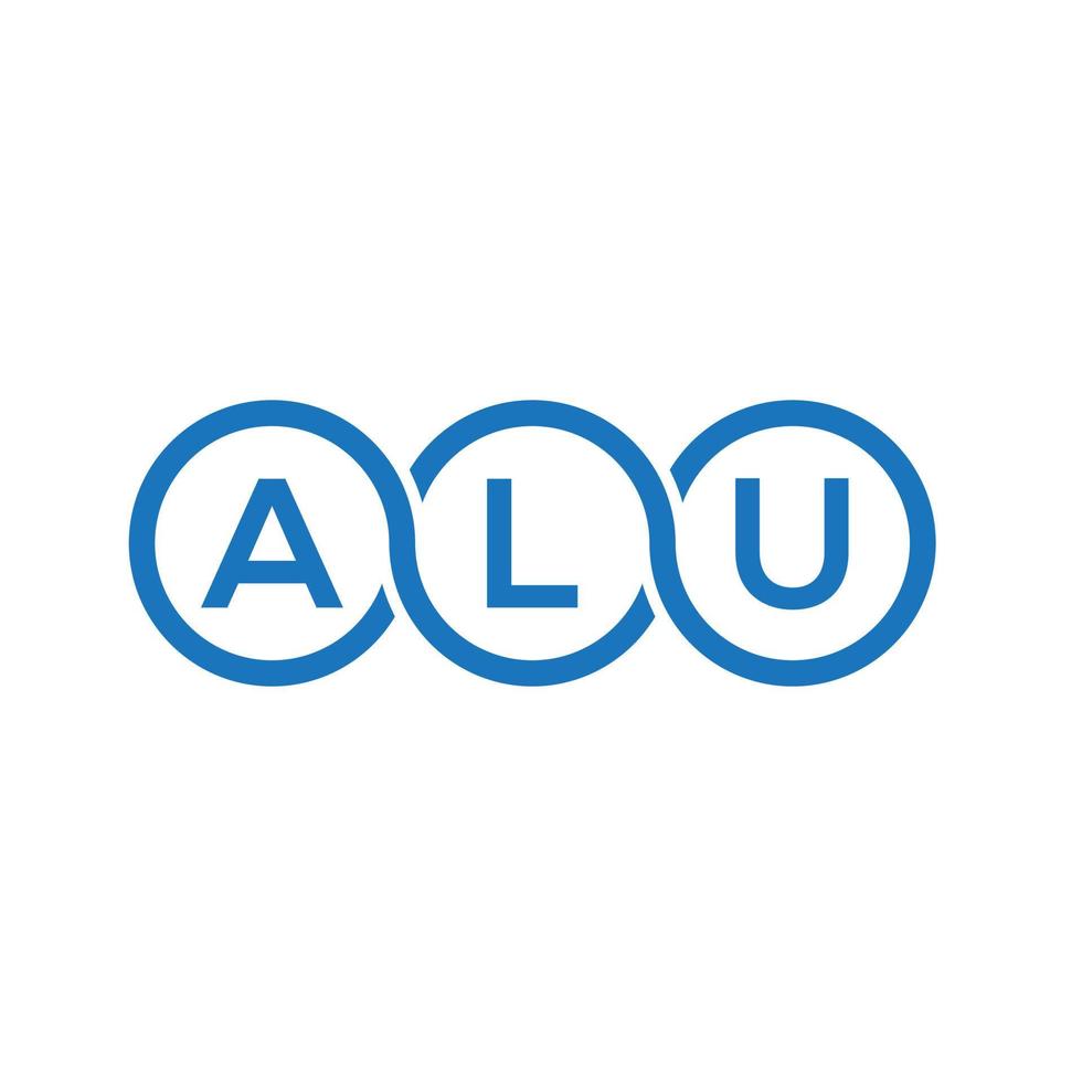 alu brev logotyp design på vit bakgrund. alu kreativa initialer bokstavslogotyp koncept. alu bokstavsdesign. vektor