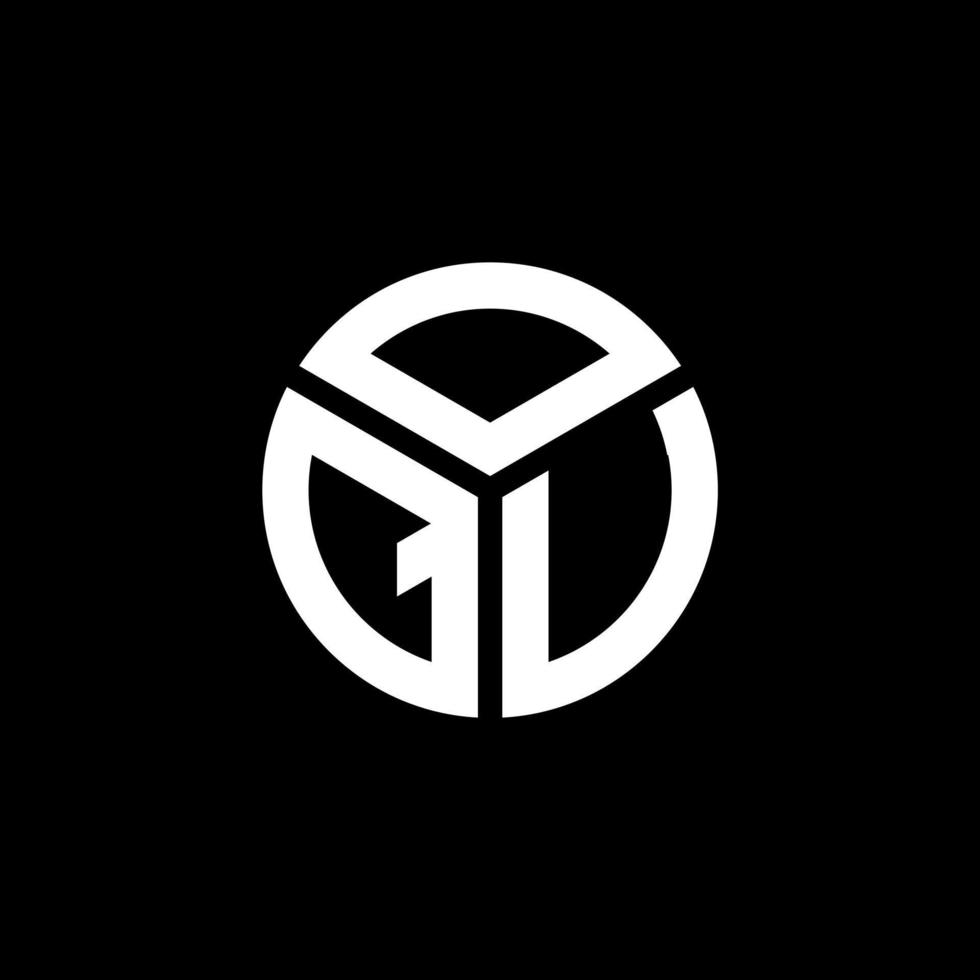 oqv-Buchstaben-Logo-Design auf schwarzem Hintergrund. oqv kreative Initialen schreiben Logo-Konzept. oqv Briefgestaltung. vektor
