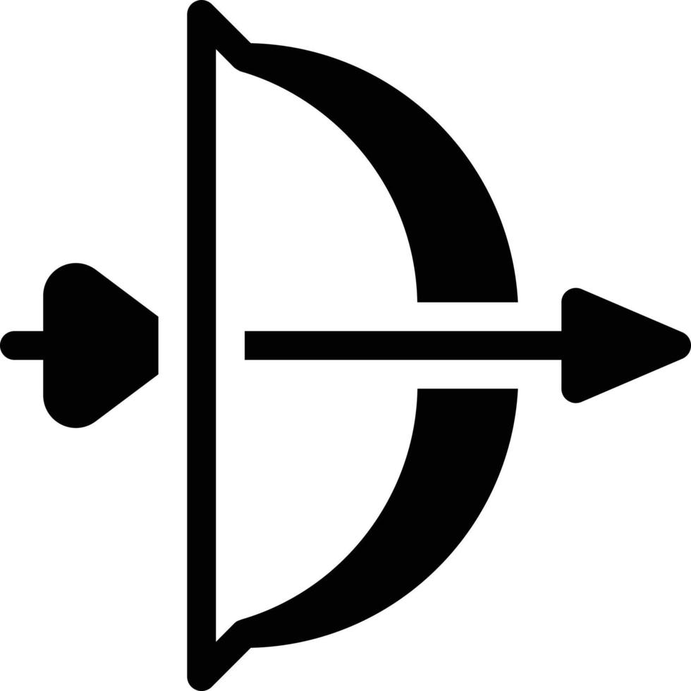 bogenschießenvektorillustration auf einem hintergrund. hochwertige symbole. vektorikonen für konzept und grafikdesign. vektor