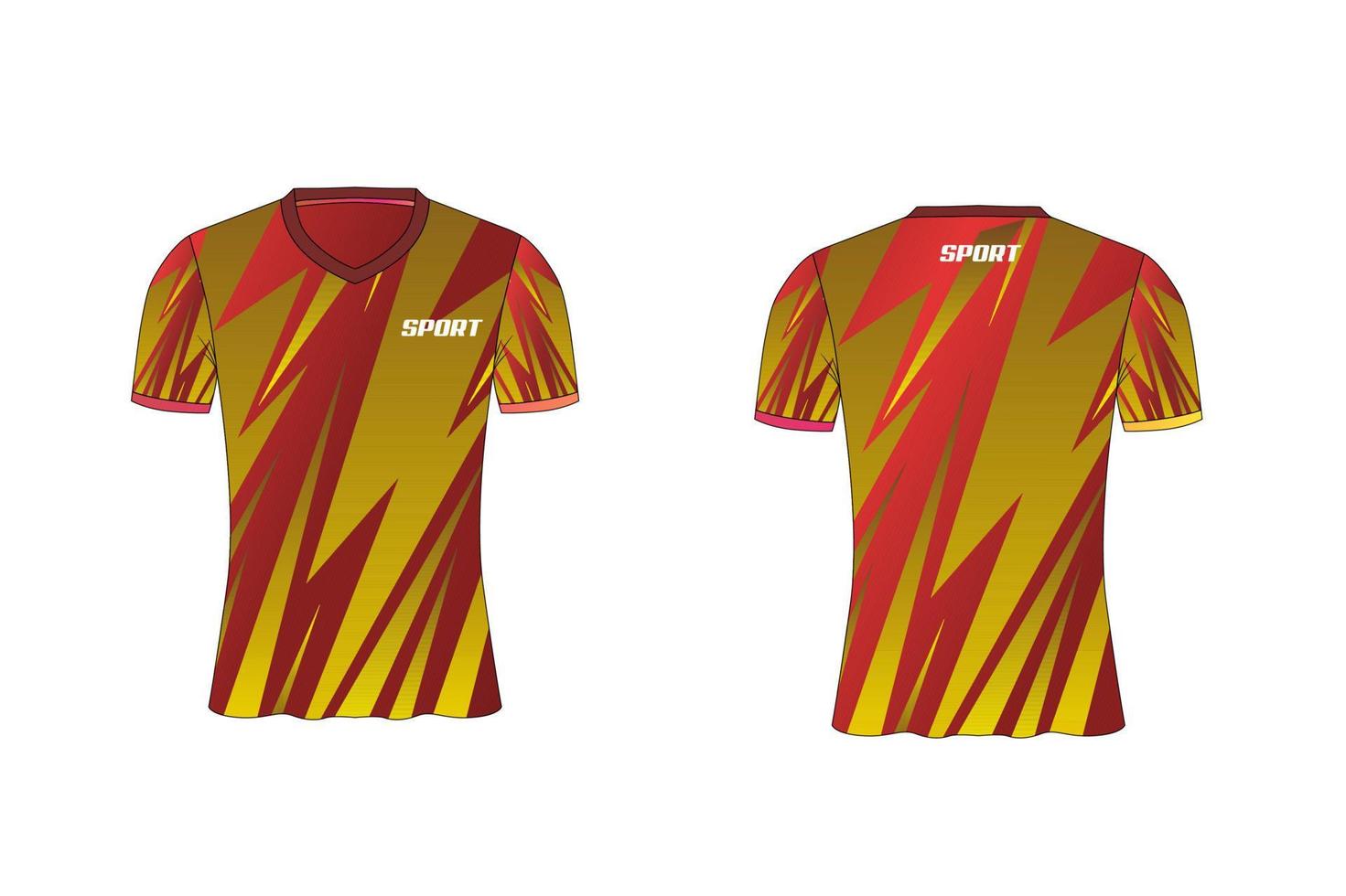 Jersey ist ein gemeines Sport-T-Shirt-Design für Fußball-, Basketball- und Volleyballmannschaften vektor