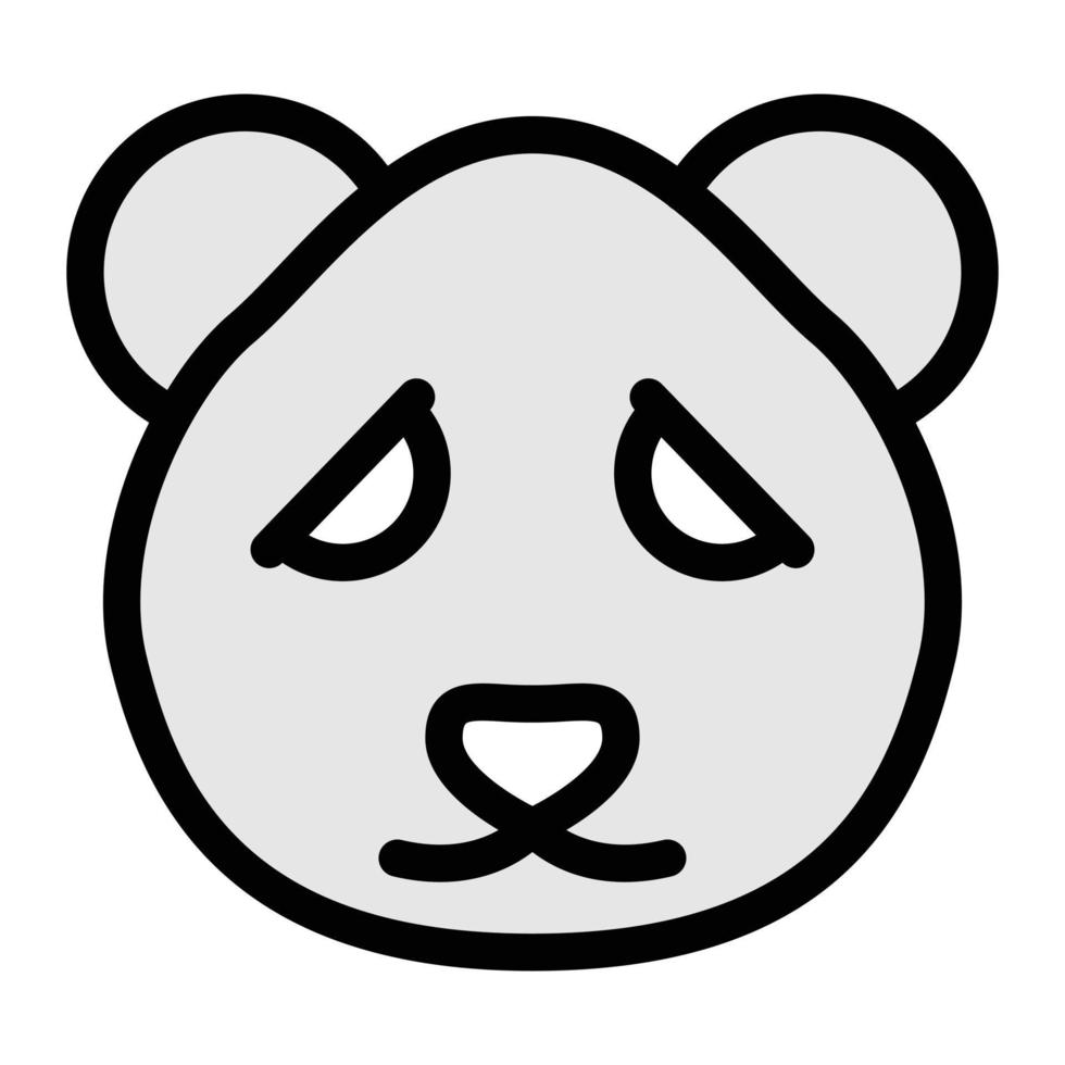 Panda-Vektorillustration auf einem Hintergrund. Premium-Qualitätssymbole. Vektorsymbole für Konzept und Grafikdesign. vektor