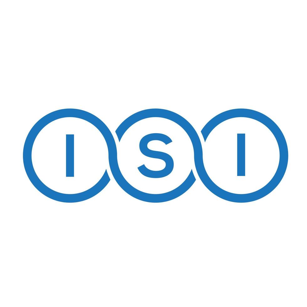 ISI-Brief-Logo-Design auf weißem Hintergrund. isi kreatives Initialen-Buchstaben-Logo-Konzept. isi Briefgestaltung. vektor