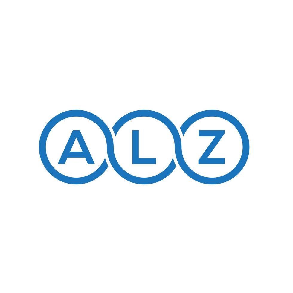 alz-Brief-Logo-Design auf weißem Hintergrund. alz kreatives Initialen-Brief-Logo-Konzept. alz Briefgestaltung. vektor