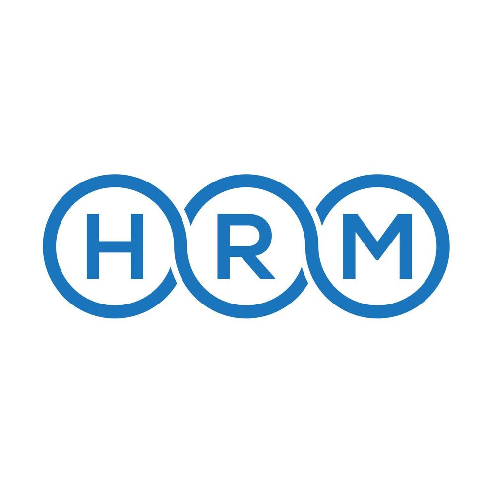 HRM-Brief-Logo-Design auf weißem Hintergrund. hrm kreative Initialen schreiben Logo-Konzept. HRM-Briefgestaltung. vektor