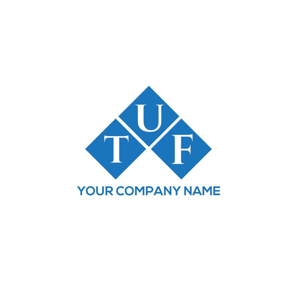 TUF-Brief-Logo-Design auf weißem Hintergrund. tuf kreative Initialen schreiben Logo-Konzept. tuf Briefgestaltung. vektor