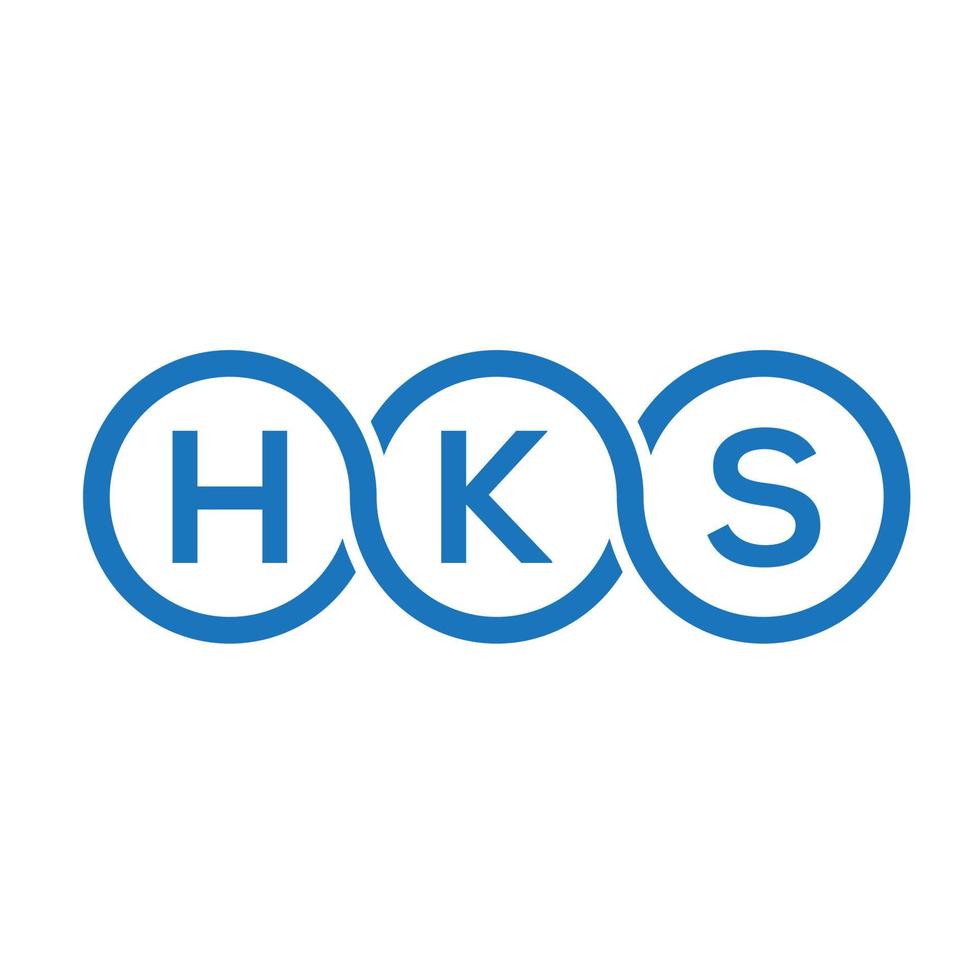 HK-Brief-Logo-Design auf weißem Hintergrund. hks kreatives Initialen-Buchstaben-Logo-Konzept. hks Briefgestaltung. vektor