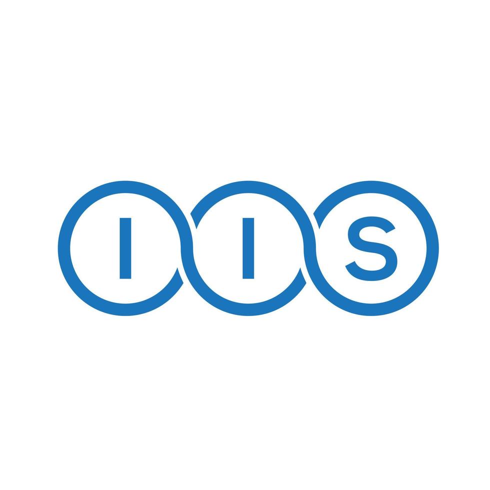 iis brev logotyp design på vit bakgrund. iis kreativa initialer bokstavslogotyp koncept. iis bokstavsdesign. vektor