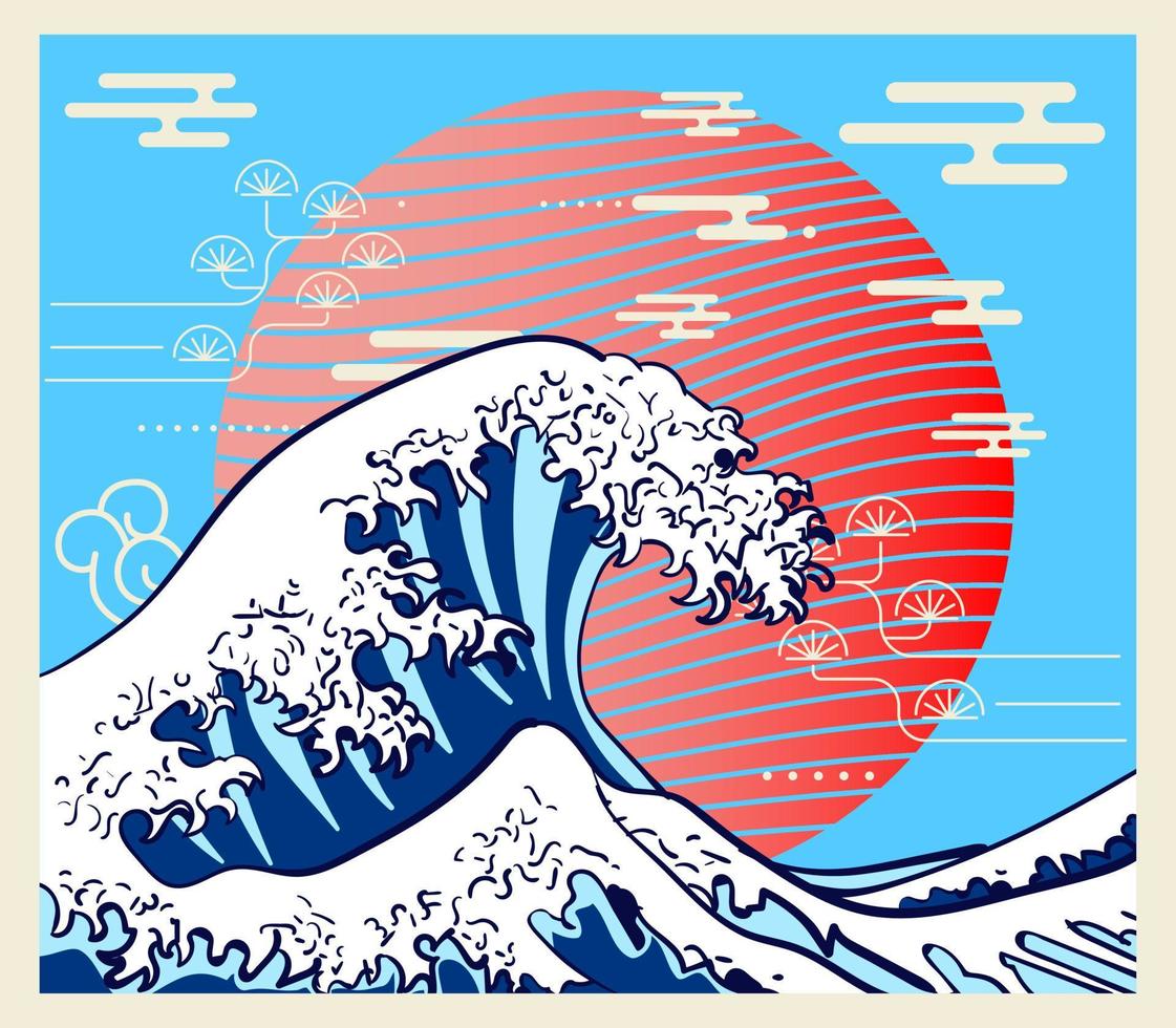 Tierillustrationsdesign für Sukajan ist gemeines japanisches traditionelles Tuch oder T-Shirt mit digitaler handgezeichneter Stickerei Männer T-Shirts Sommer lässiges Kurzarm-Hip-Hop-T-Shirt Streetwear vektor