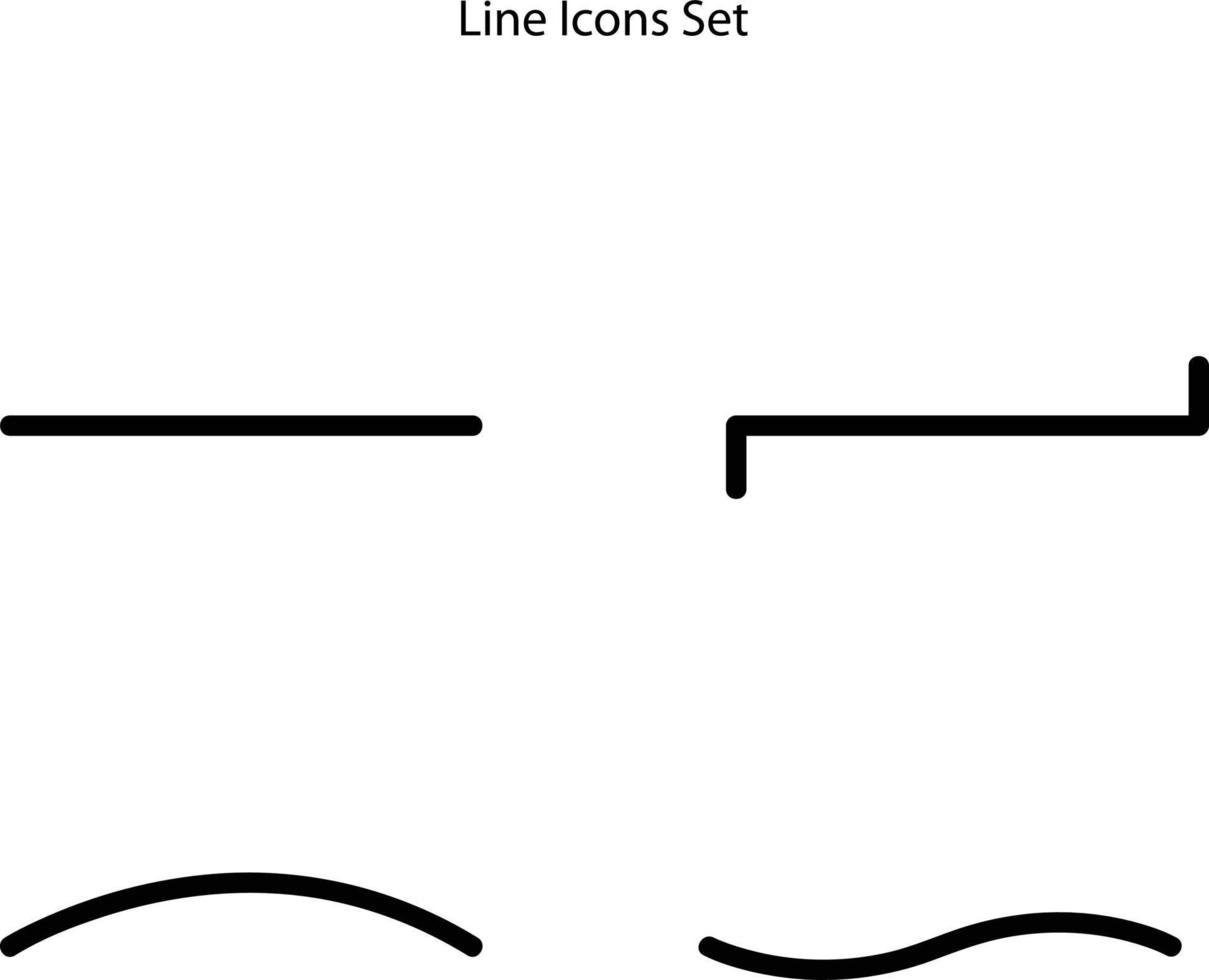 Liniensymbole isoliert auf weißem Hintergrund für ui, App, Web, vektor