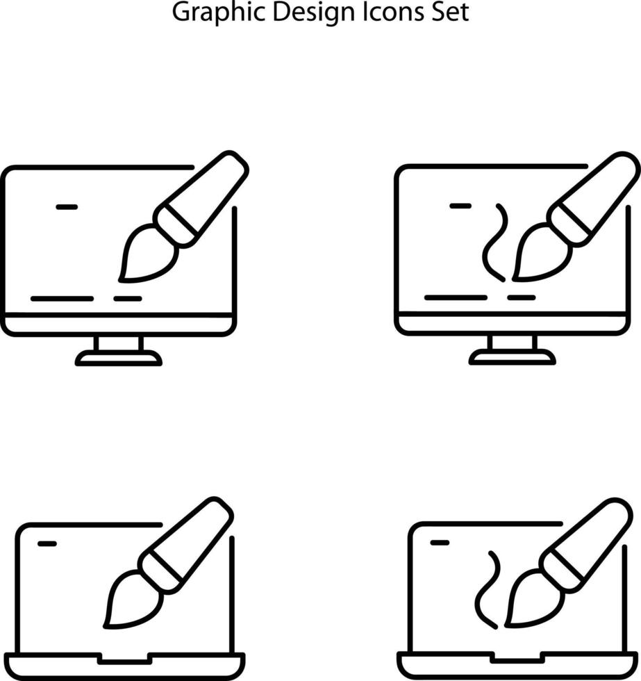 Design-Ikone isoliert auf weißem Hintergrund aus der Grafikdesign-Kollektion. Design-Symbol dünne Linie Umriss lineares Design-Symbol für Logo, Web, App, ui. Design-Ikone einfaches Zeichen. vektor