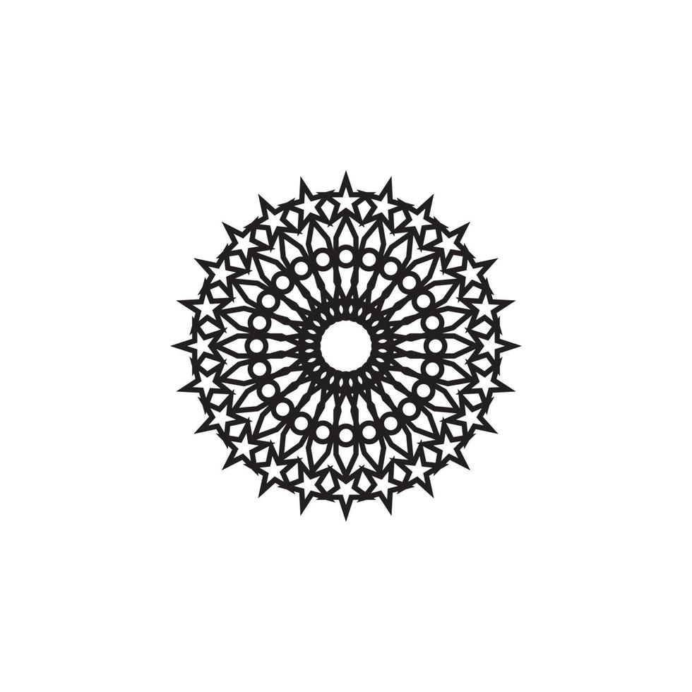 mandala logotyp design vektor illustration