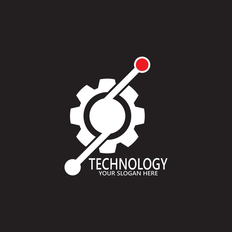 Technologie-Logo-Design-Vektor-Vorlage vektor