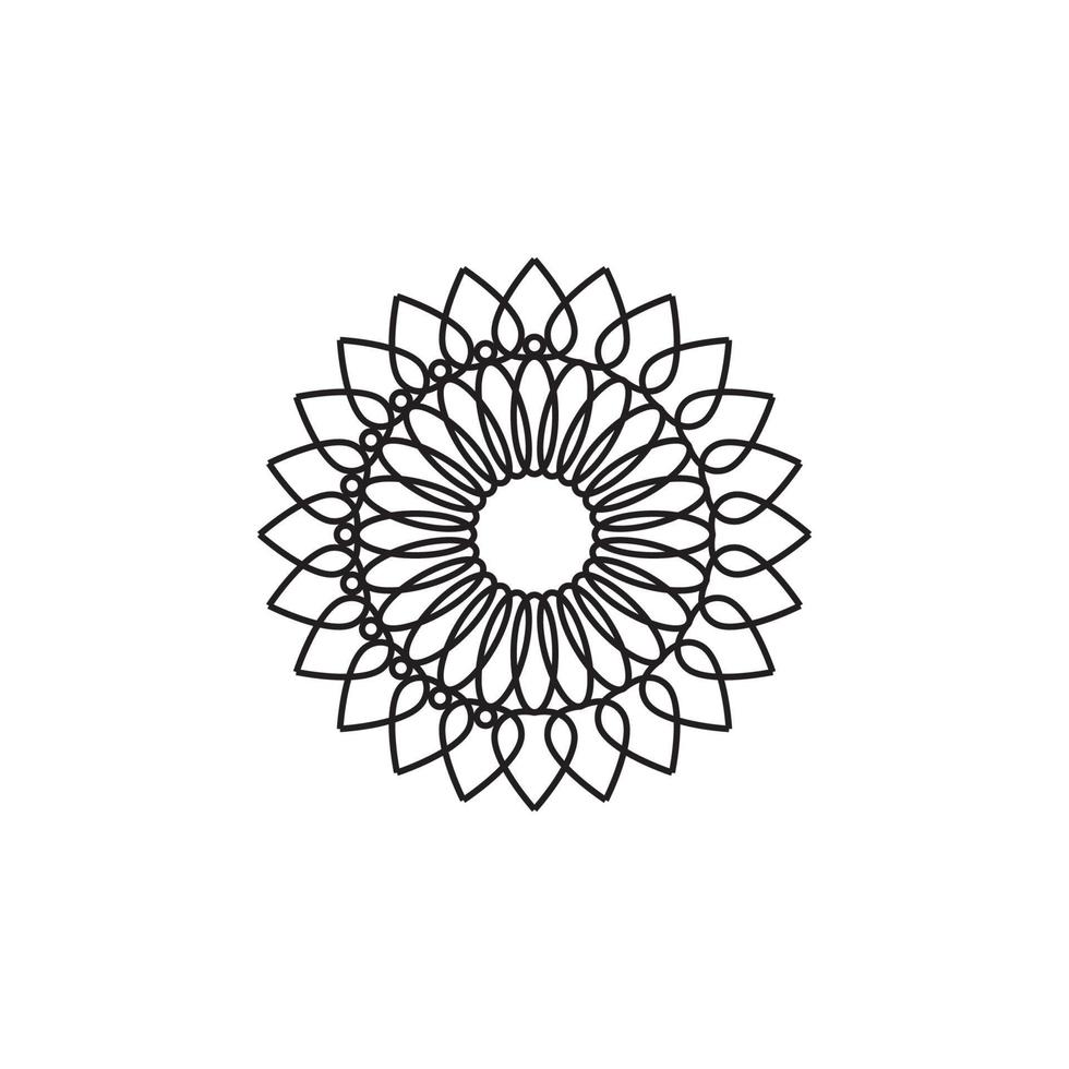 Mandala-Logo-Design-Vektor-Illustration vektor