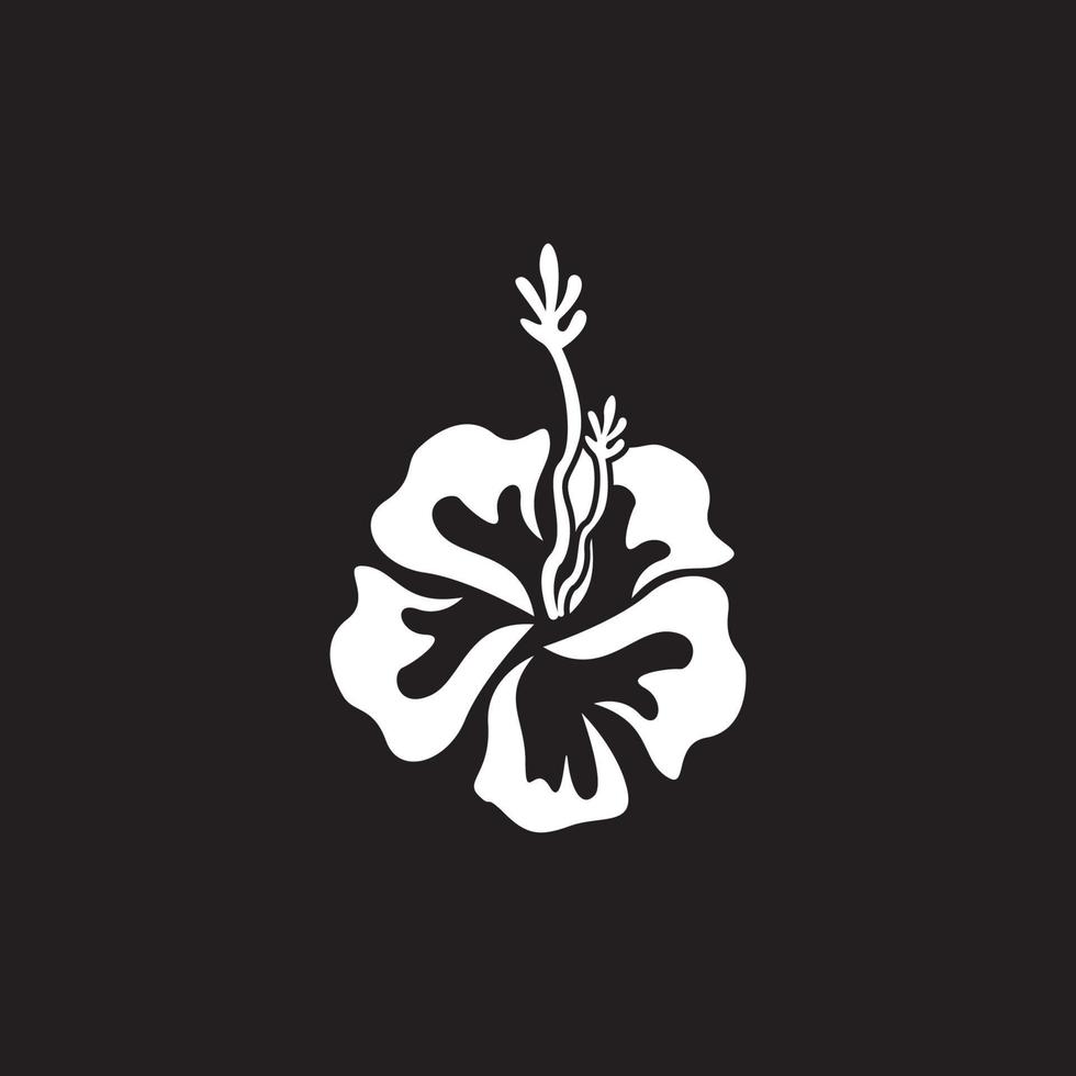 blomma ikon och symbol med svart bakgrund vektor