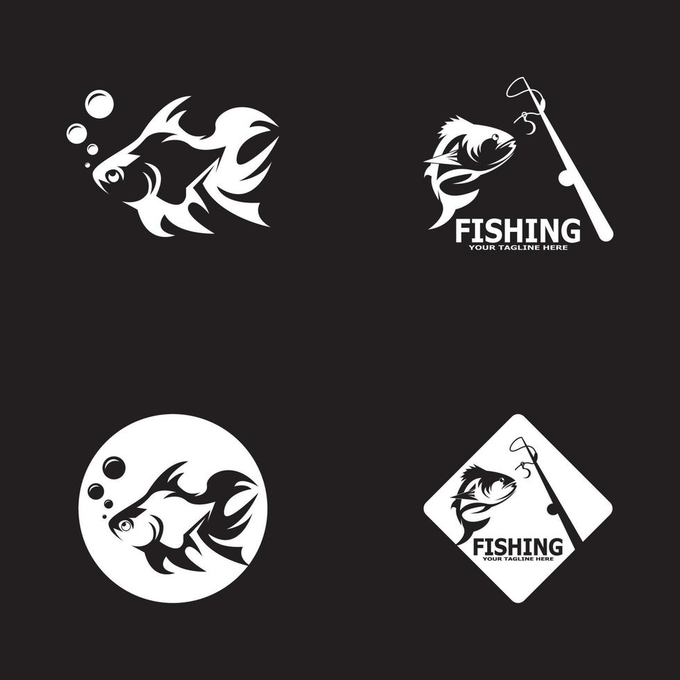 fisk ikon och symbol logotyp mall vektorillustration vektor