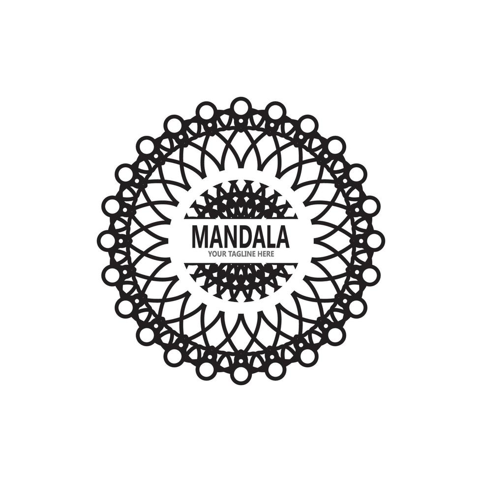 mandala logotyp design vektor illustration