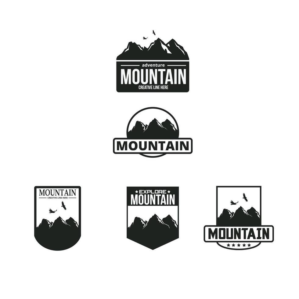 bergs logotyp set vektor