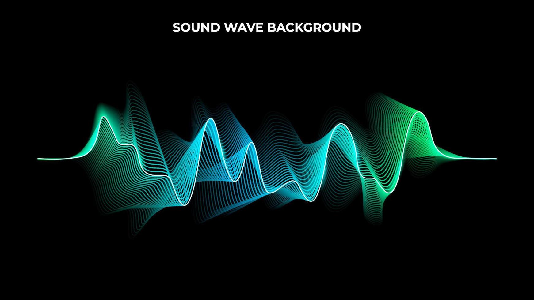 vektor abstrakt med dynamiska ljudvågor bakgrund. musikspektrum neonlinjer. digital audio studio abstrakt bakgrund