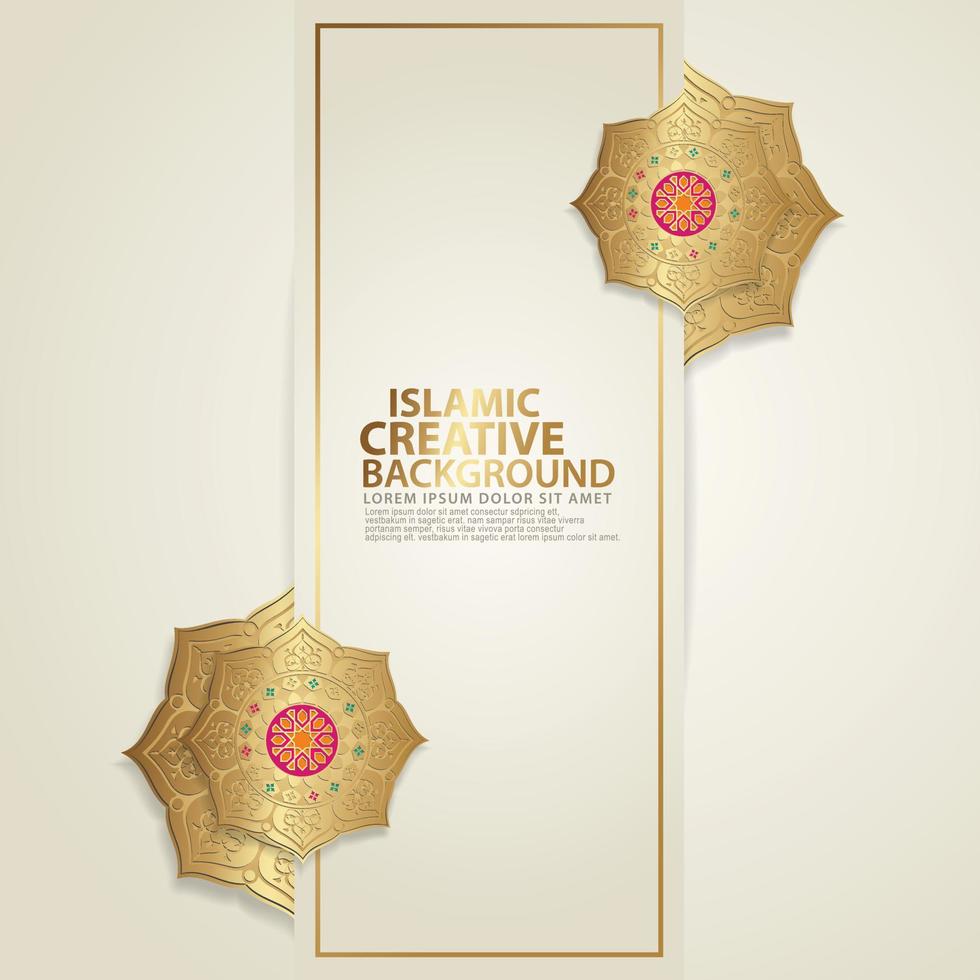 islamische traditionelle hochzeitsveranstaltungen und andere benutzer mit realistischen islamischen dekorativen bunten details des mosaiks vektor