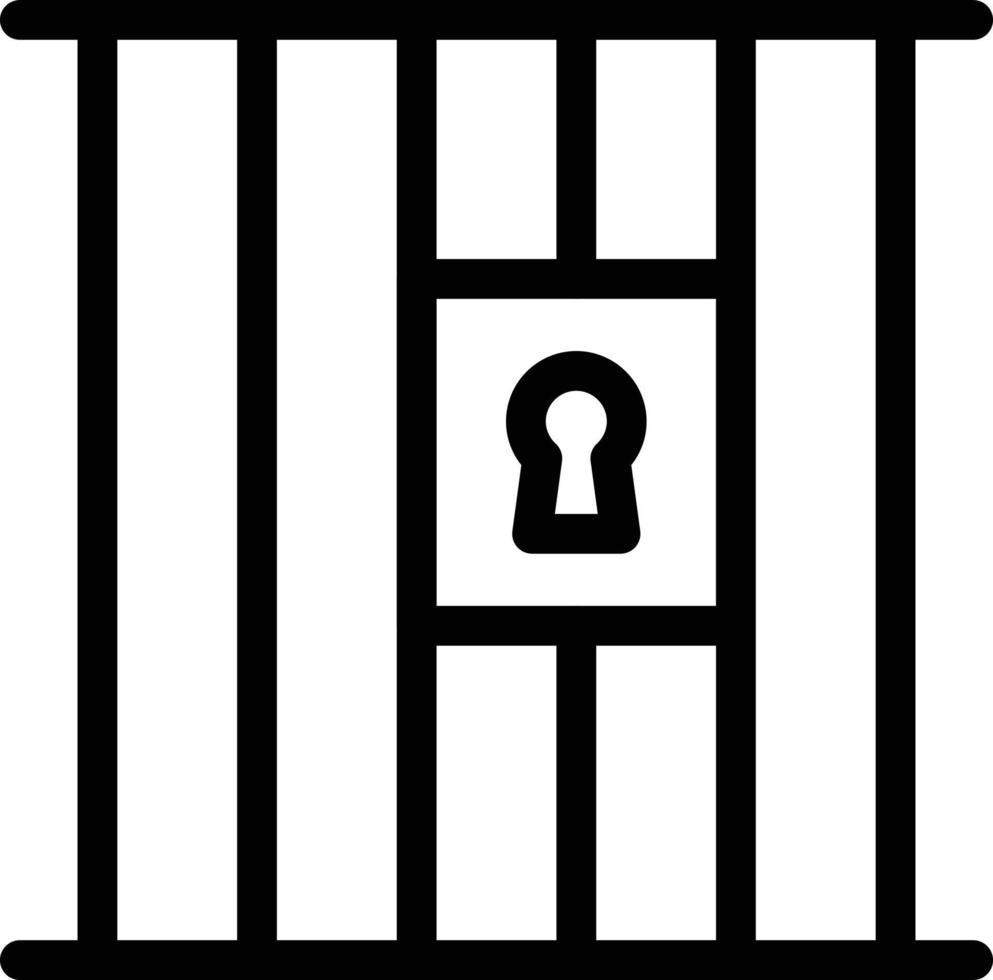 Gefängnisvektorillustration auf einem Hintergrund. hochwertige Symbole. Vektorsymbole für Konzept und Grafikdesign. vektor
