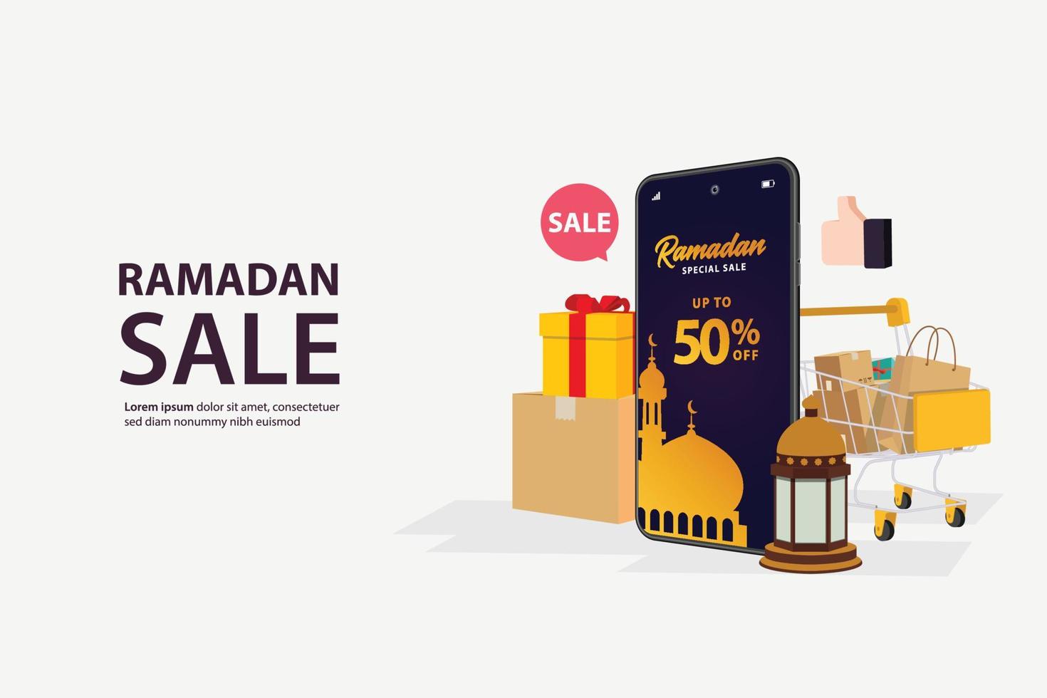 ramadan rea banners set, rabatt och bästa erbjudande tagg, etikett eller klistermärke set vid tillfälle av ramadan kareem och eid mubarak, vektorillustration vektor