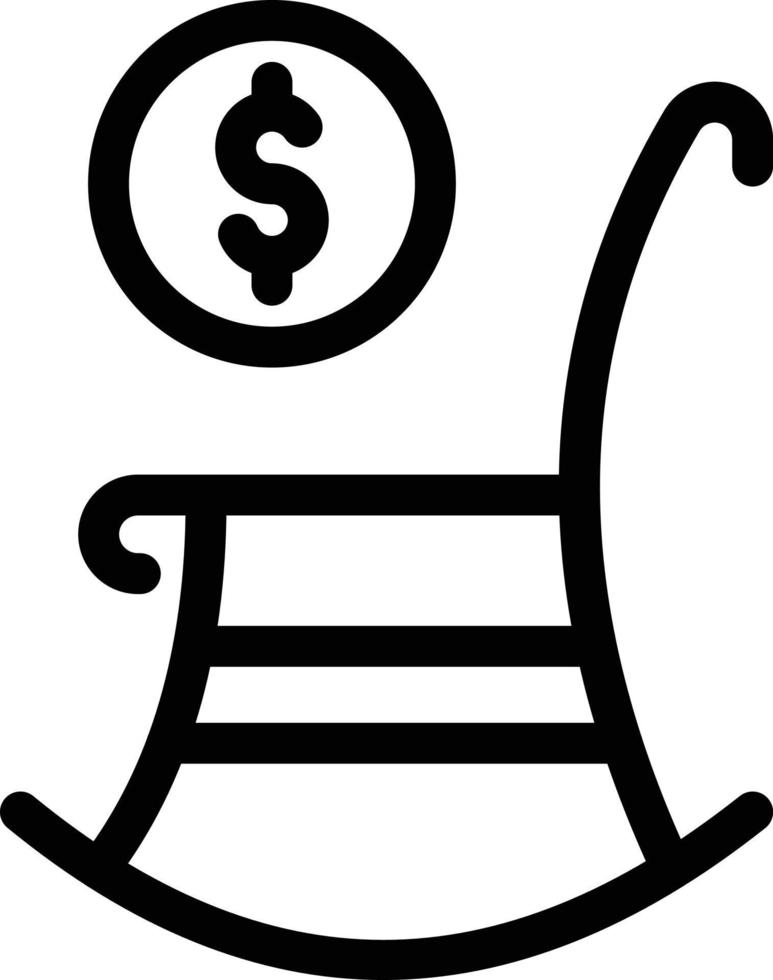 Dollar-Schaukelvektorillustration auf einem Hintergrund. Premium-Qualitätssymbole. Vektorsymbole für Konzept und Grafikdesign. vektor
