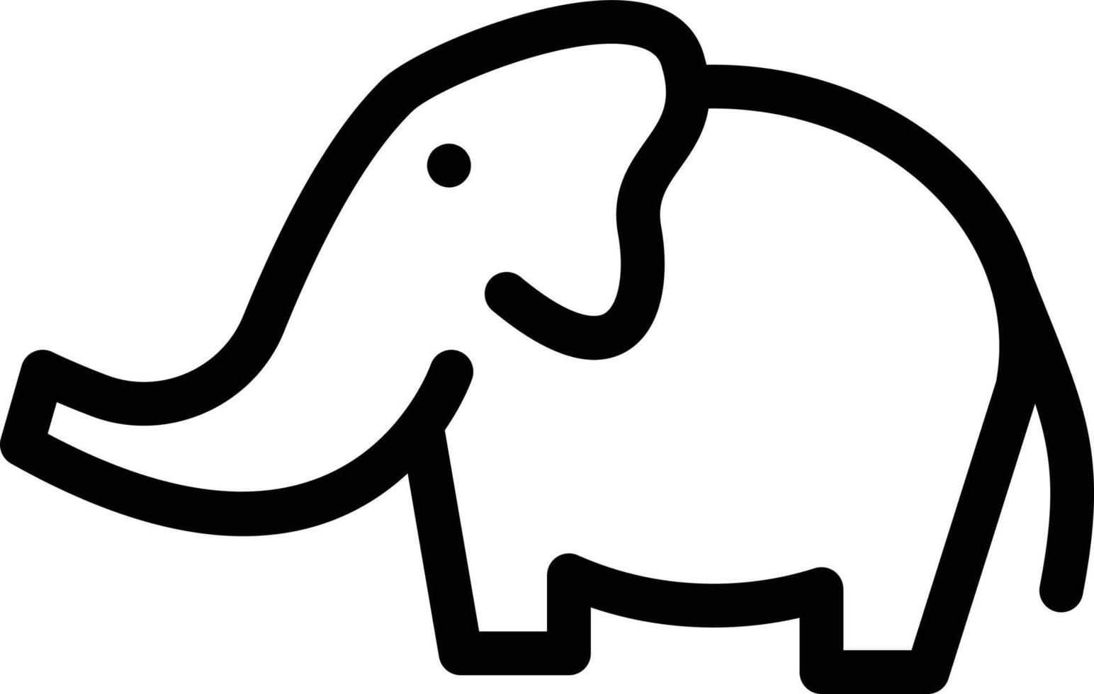 Elefantenvektorillustration auf einem Hintergrund. Premium-Qualitätssymbole. Vektorsymbole für Konzept und Grafikdesign. vektor