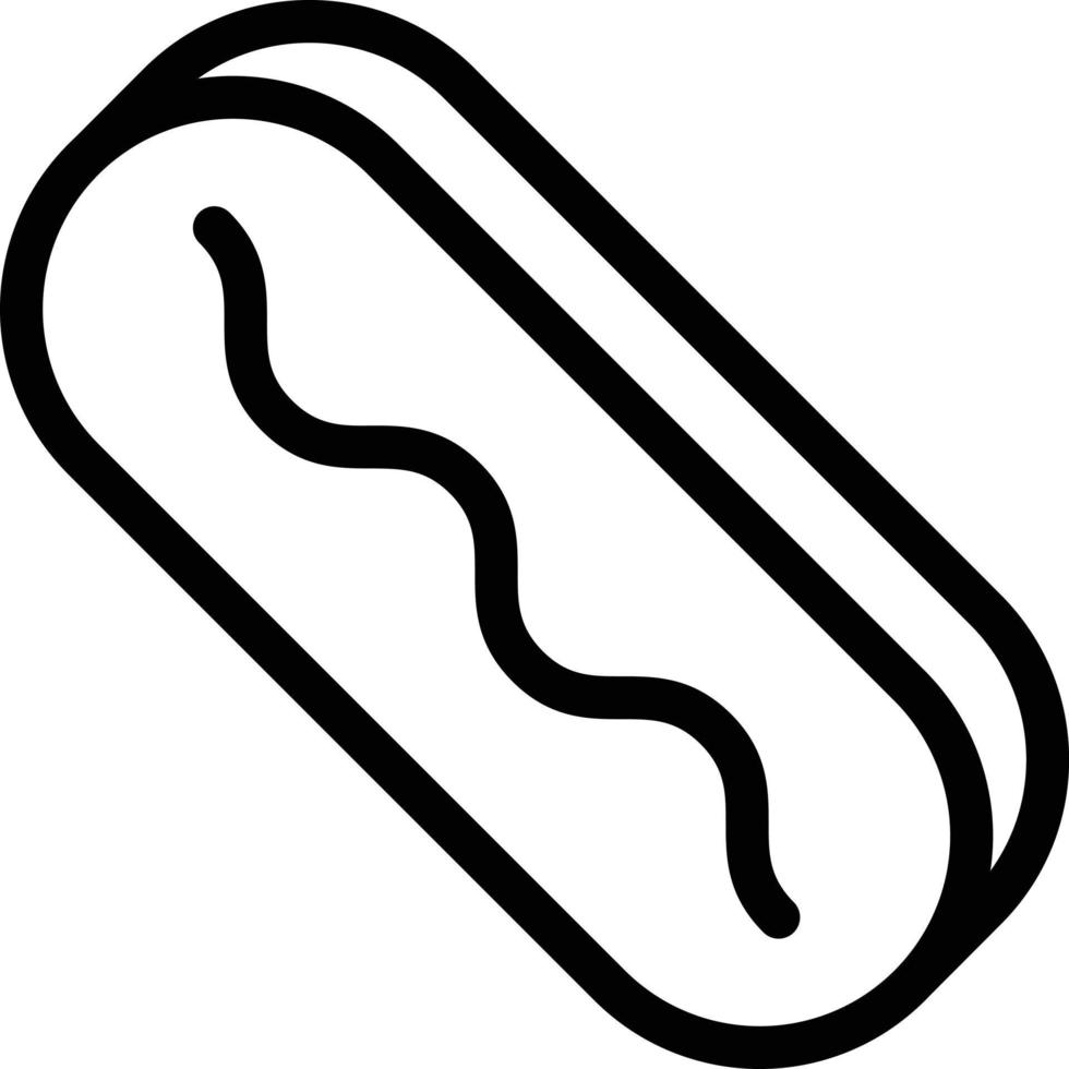 Hotdog-Vektorillustration auf einem Hintergrund. Premium-Qualitätssymbole. Vektorsymbole für Konzept und Grafikdesign. vektor