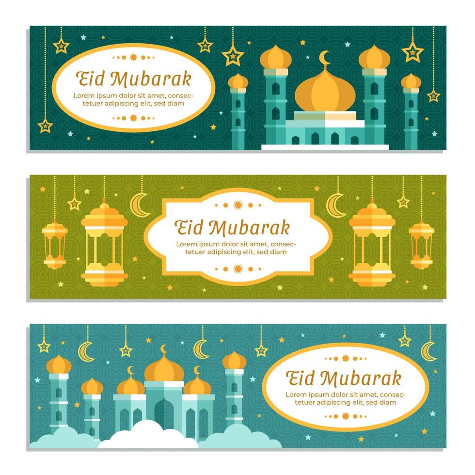 Eid Mubarak-Banner-Vorlage vektor