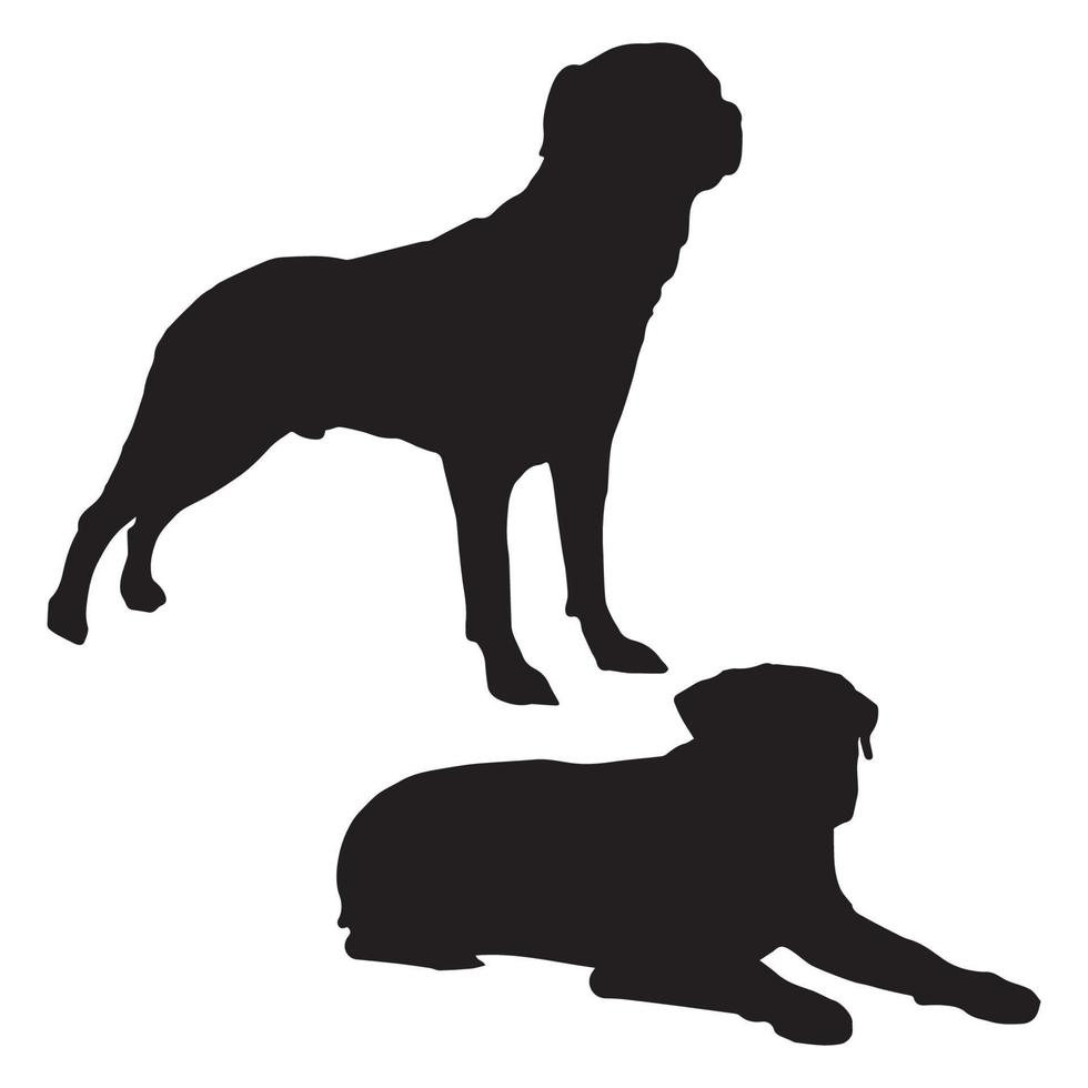 Rottweiler Hund Silhouette Kunst vektor