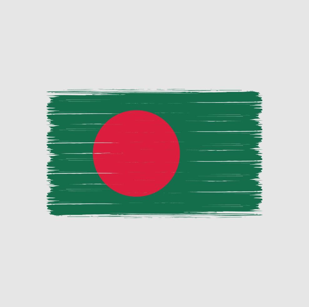 bangladesh flaggborste. National flagga vektor