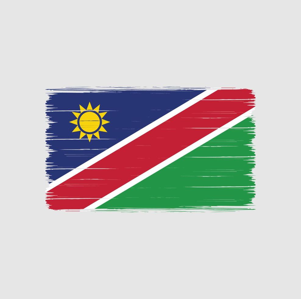 Namibia-Flagge-Pinsel. Nationalflagge vektor