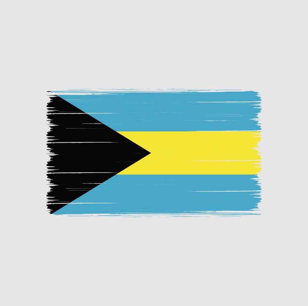 Bürste der Bahamas-Flagge. Nationalflagge vektor