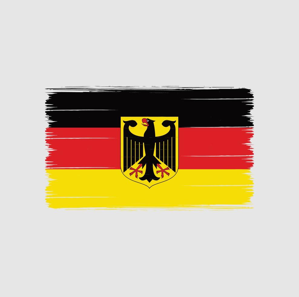 Bürste der deutschen Flagge. Nationalflagge vektor