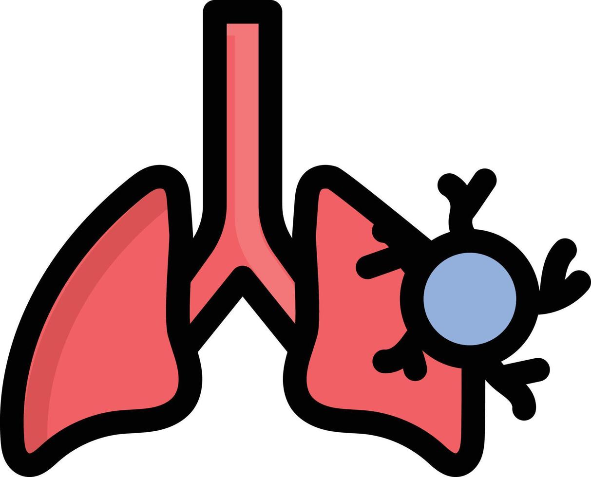 lungcancer vektorillustration på en background.premium kvalitet symbols.vector ikoner för koncept och grafisk design. vektor