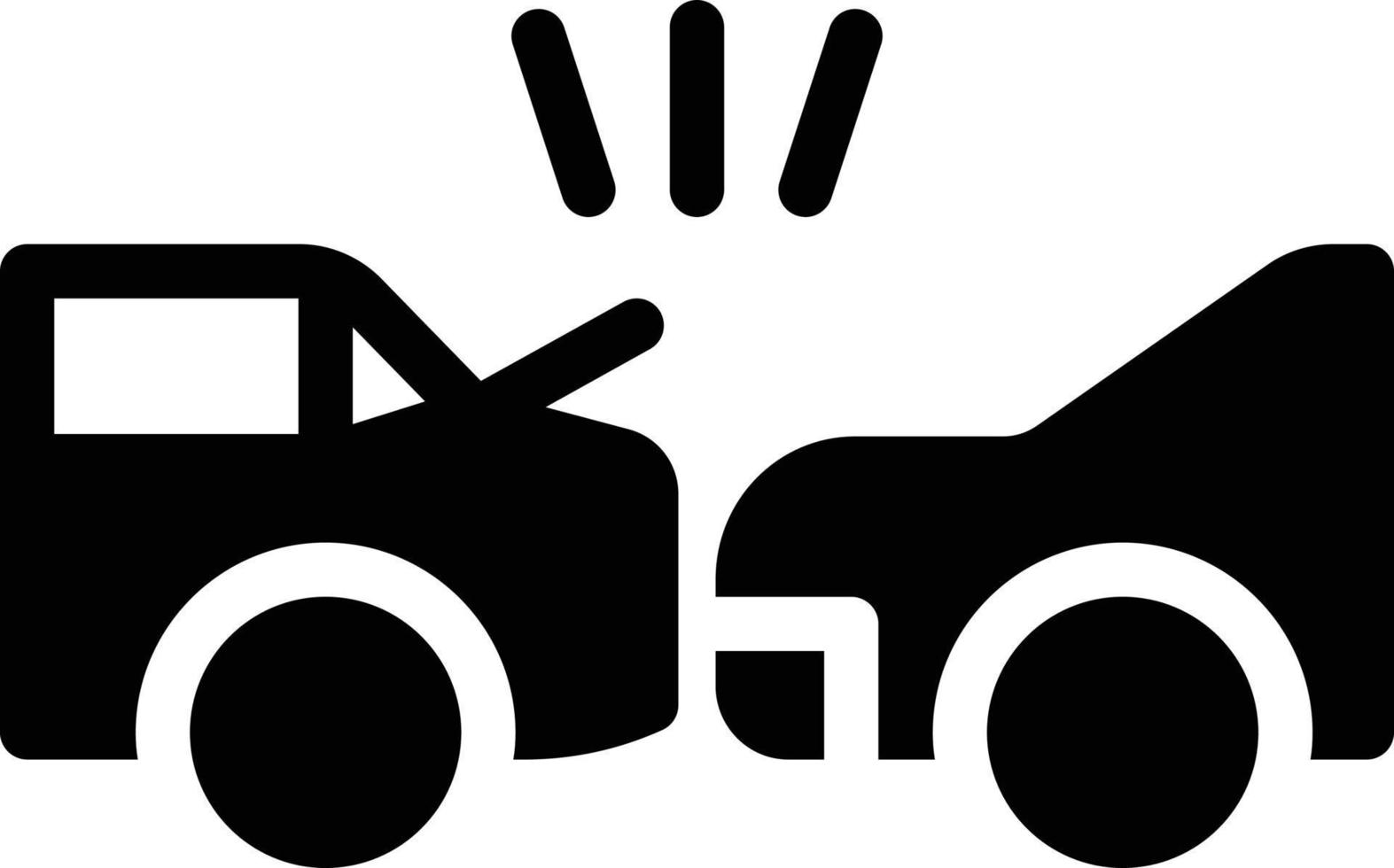 Autounfall-Vektorillustration auf einem Hintergrund. Premium-Qualitätssymbole. Vektorsymbole für Konzept und Grafikdesign. vektor
