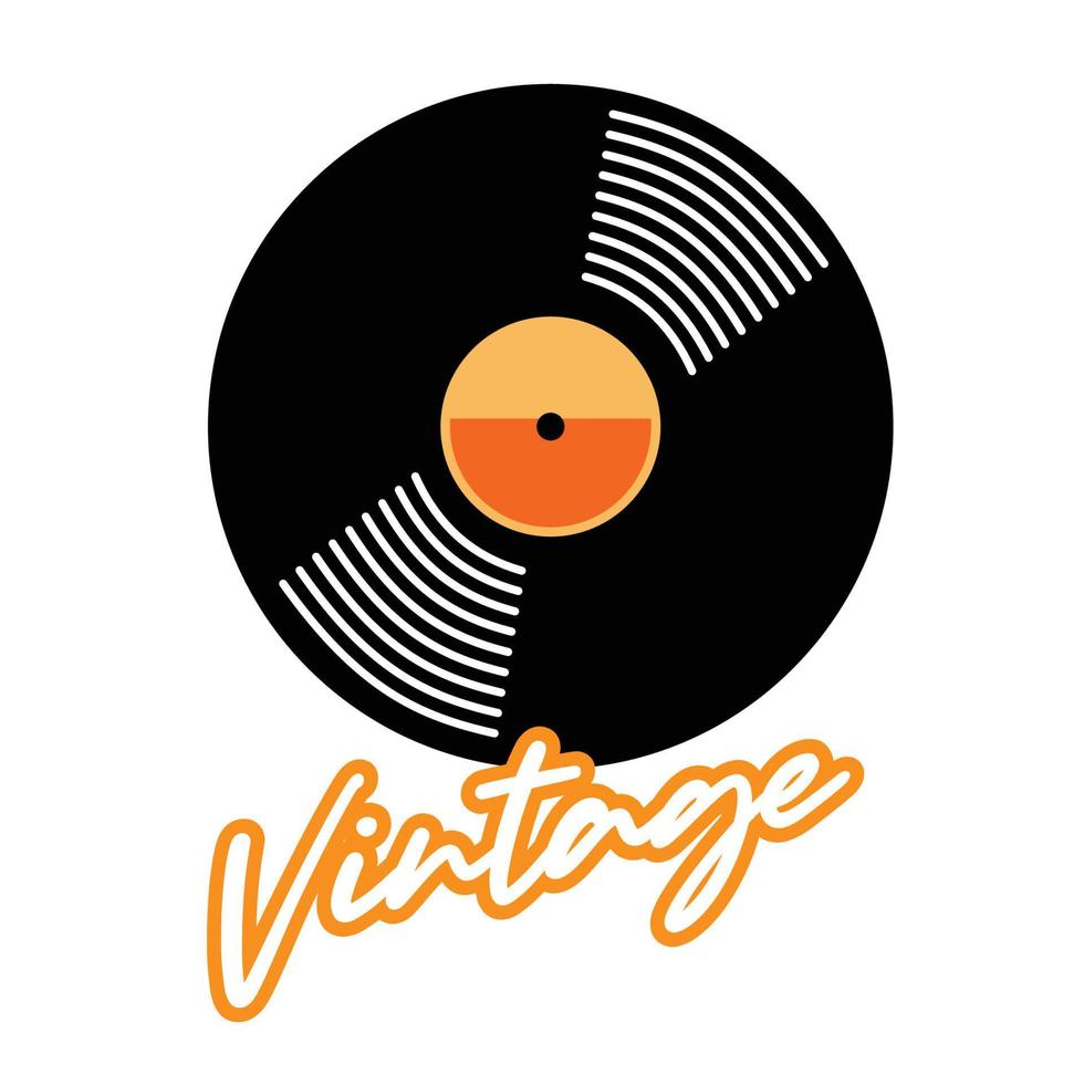 Vintage Vinyl-Schallplatte vektor