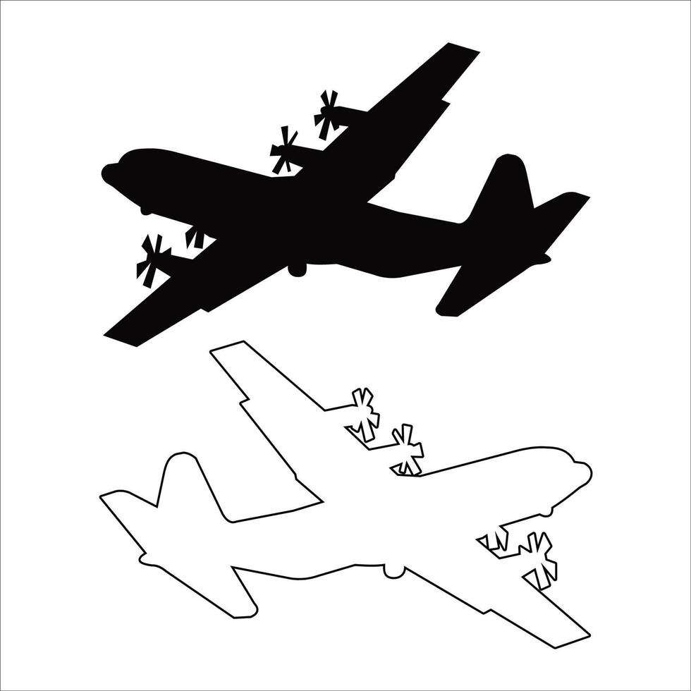 militärisches transportflugzeug vektor