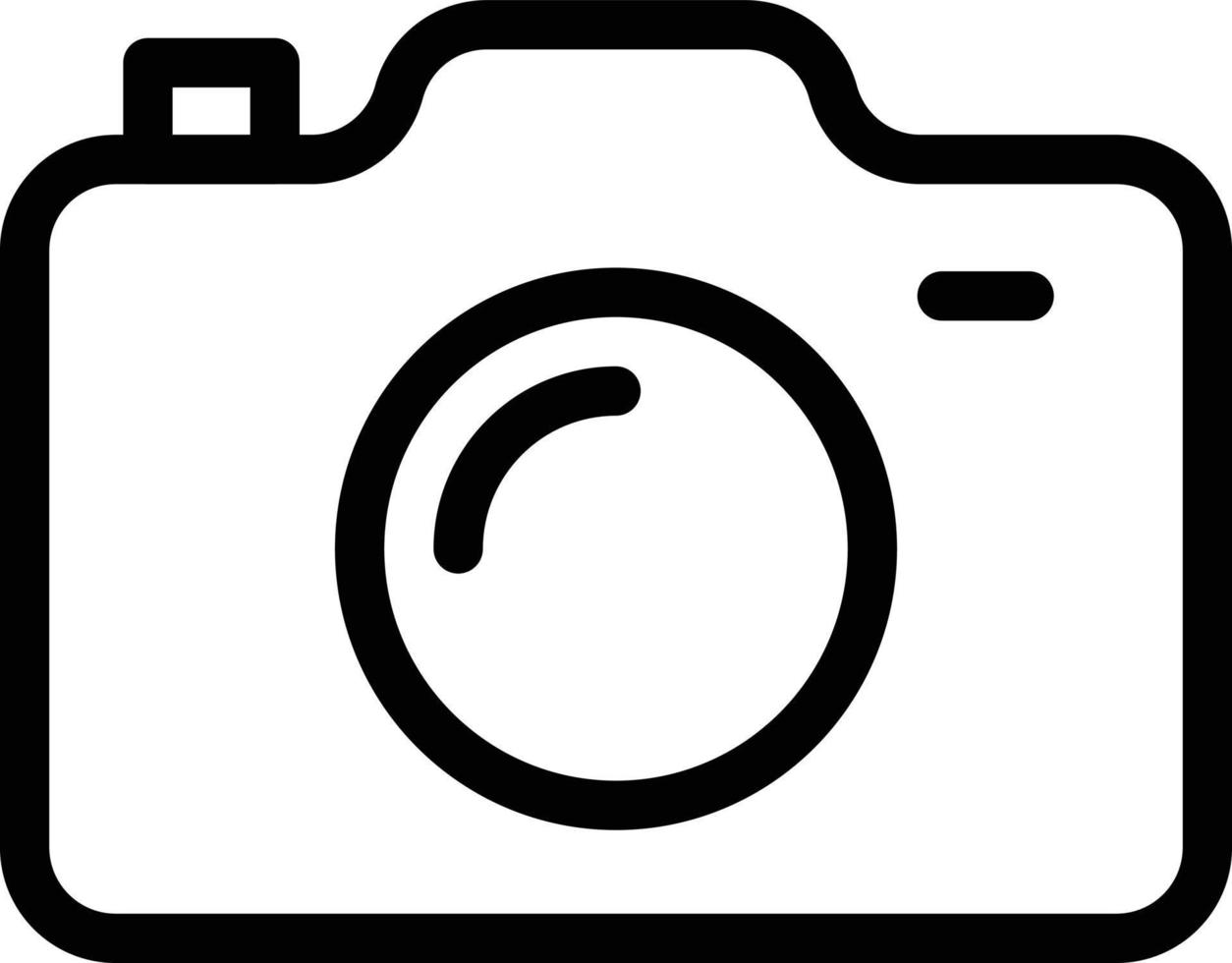 kameravektorillustration auf einem hintergrund. hochwertige symbole. vektorikonen für konzept und grafikdesign. vektor