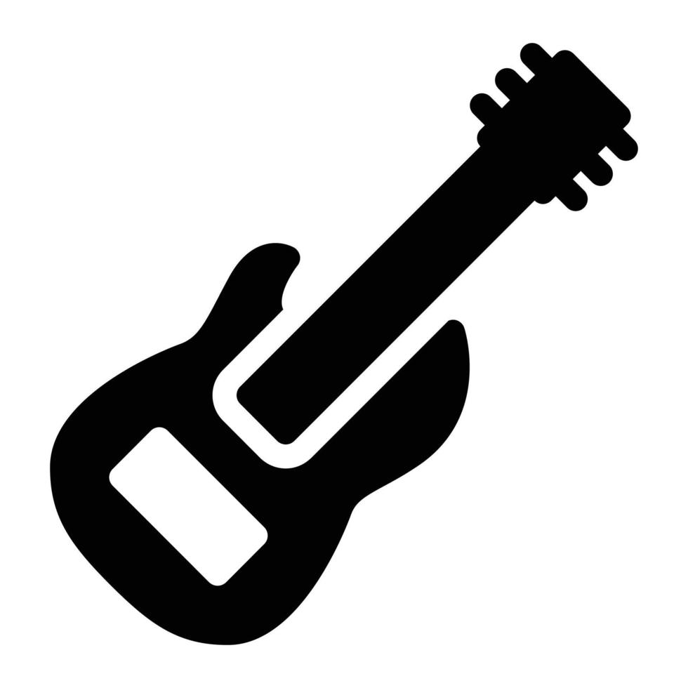 gitarrenvektorillustration auf einem hintergrund. hochwertige symbole. vektorikonen für konzept und grafikdesign. vektor