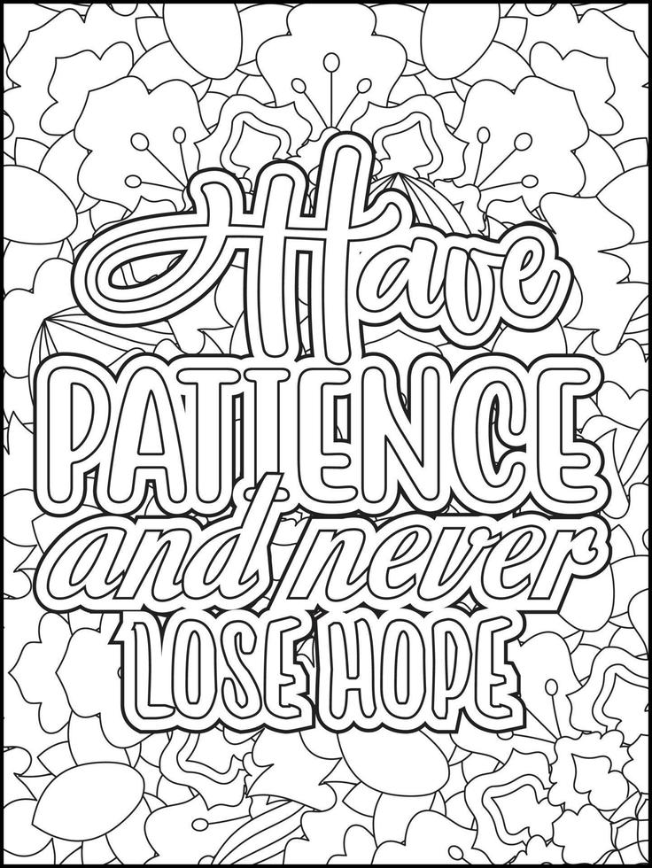 motiverande citat målarbok. inspirerande citat målarbok. positiva citat målarbok. bra vibrationer. motiverande svordom. motiverande typografi. vektor