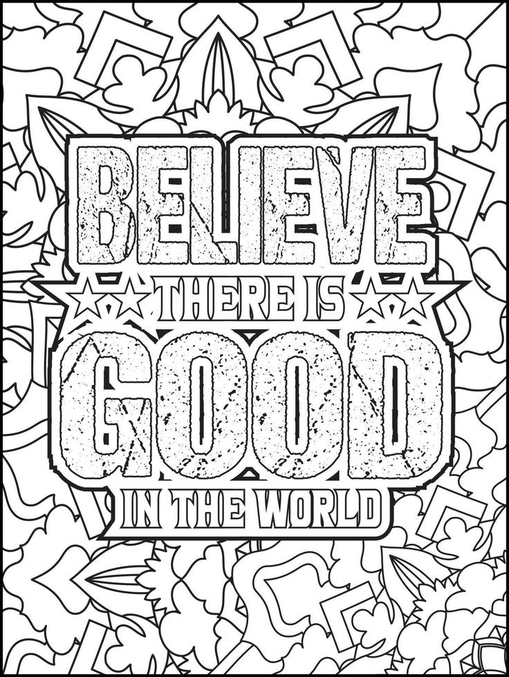 motiverande citat målarbok. inspirerande citat målarbok. positiva citat målarbok. bra vibrationer. motiverande svordom. motiverande typografi. vektor